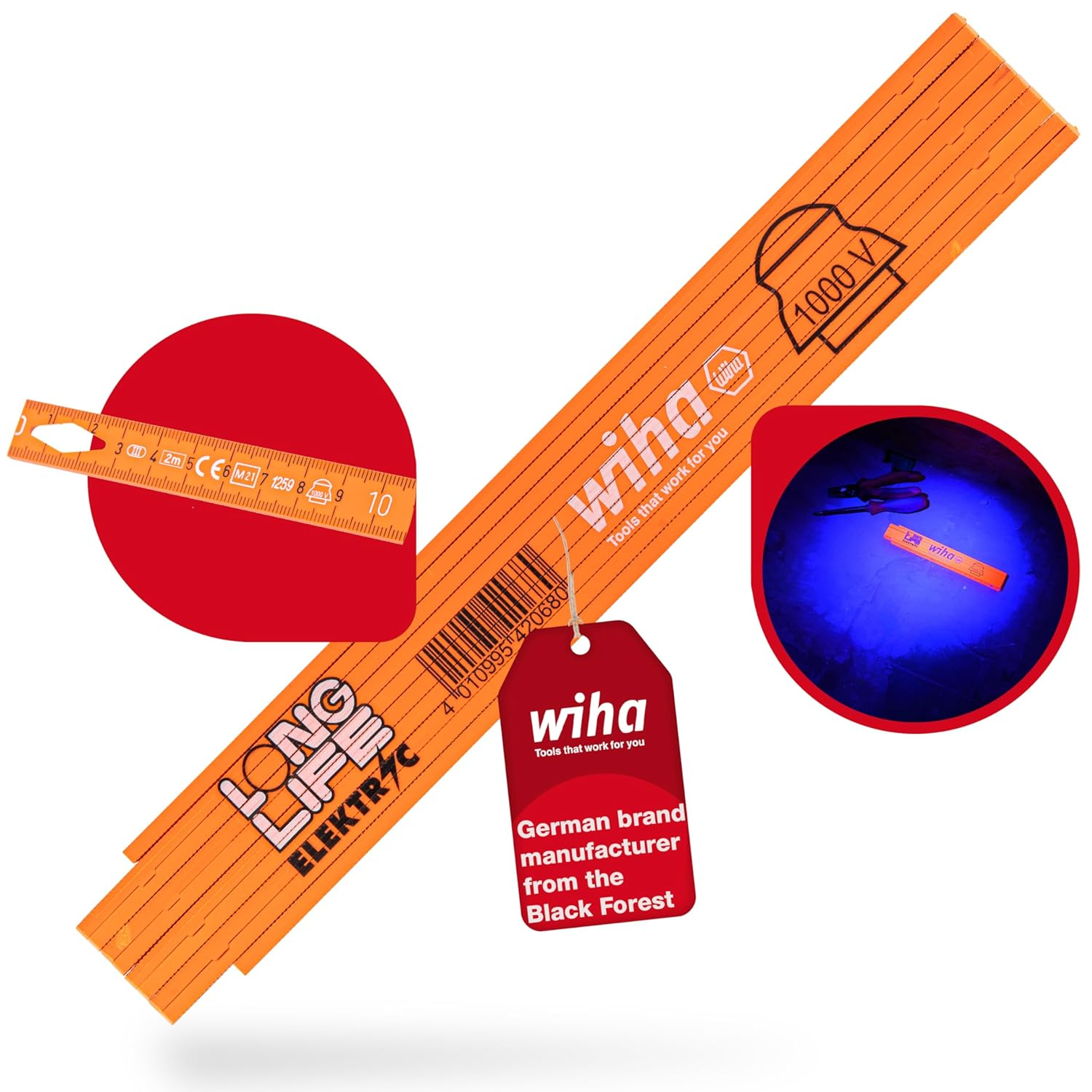 Wiha 4102008 42068 2m Folding Rule